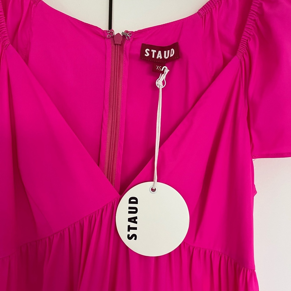 Staud Corsica Plunging Tiered Maxi Dress - Picture 3 of 3